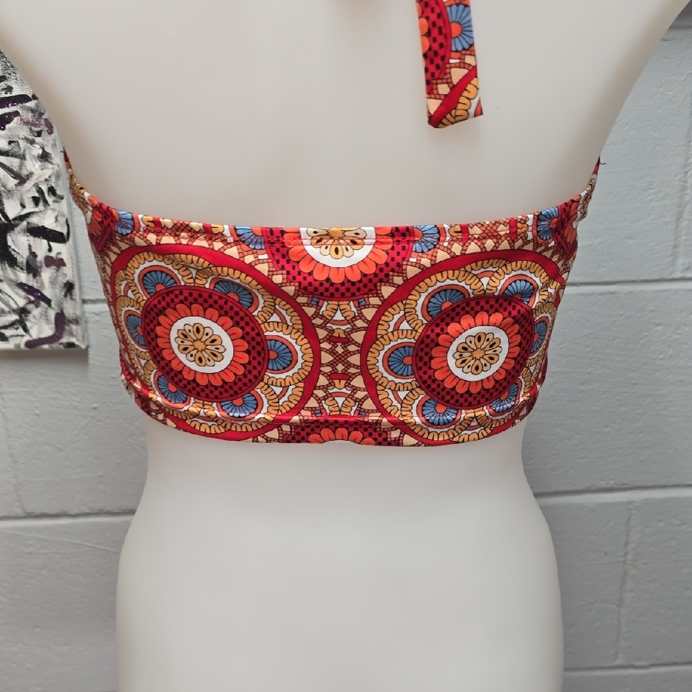 Vibrant Halter Top with Drawstring - Picture 7 of 8